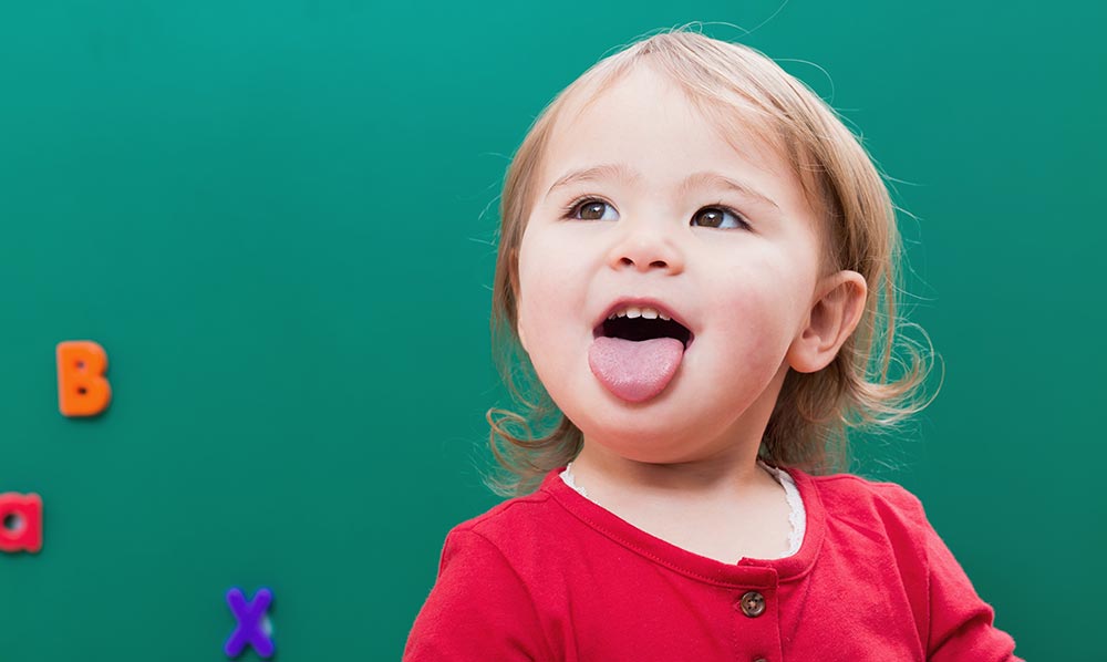 toddler smiles