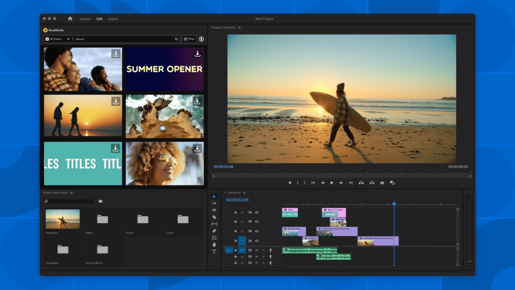 Premiere Pro plugin from Storyblocks