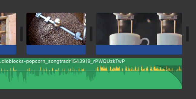 Fade audio out in iMovie