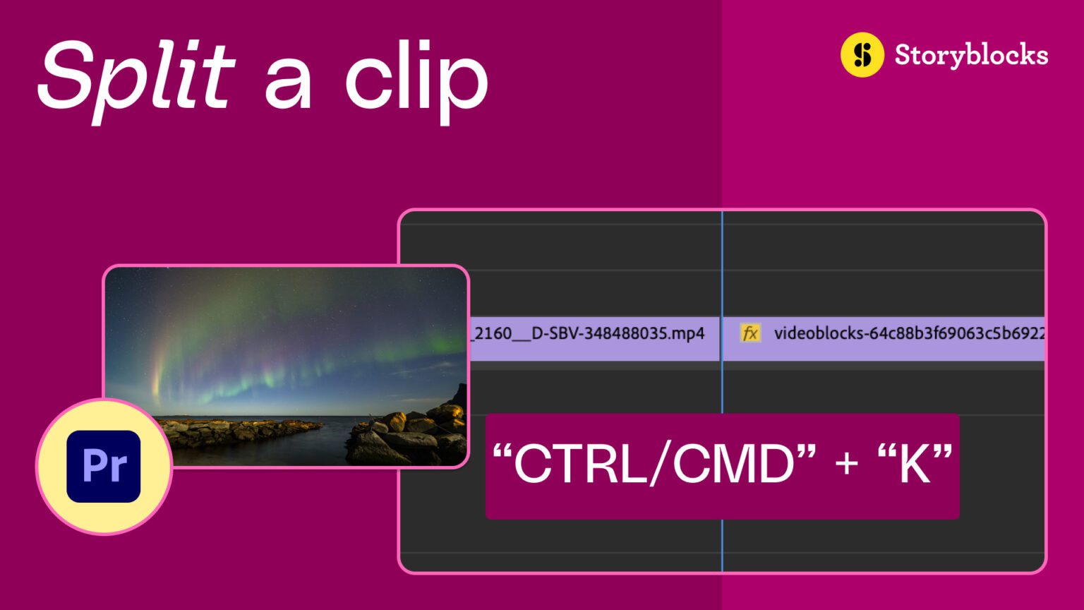 Learn how to split a clip in Premiere Pro