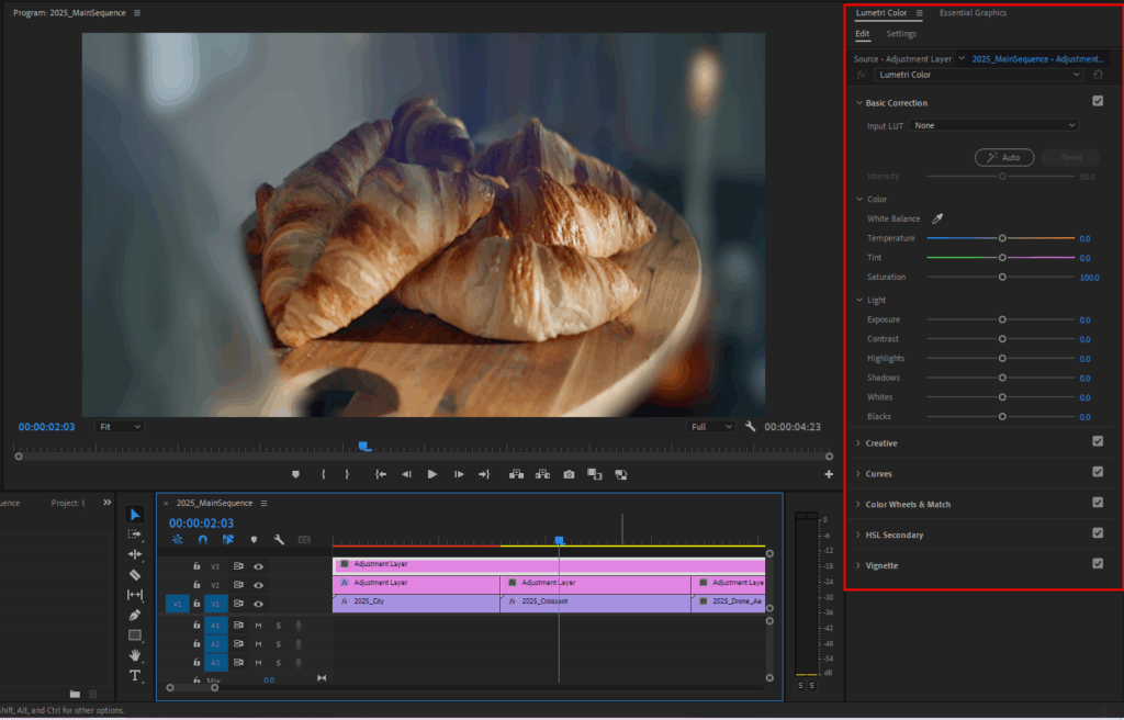 Premiere Pro's Lumetri Color panel