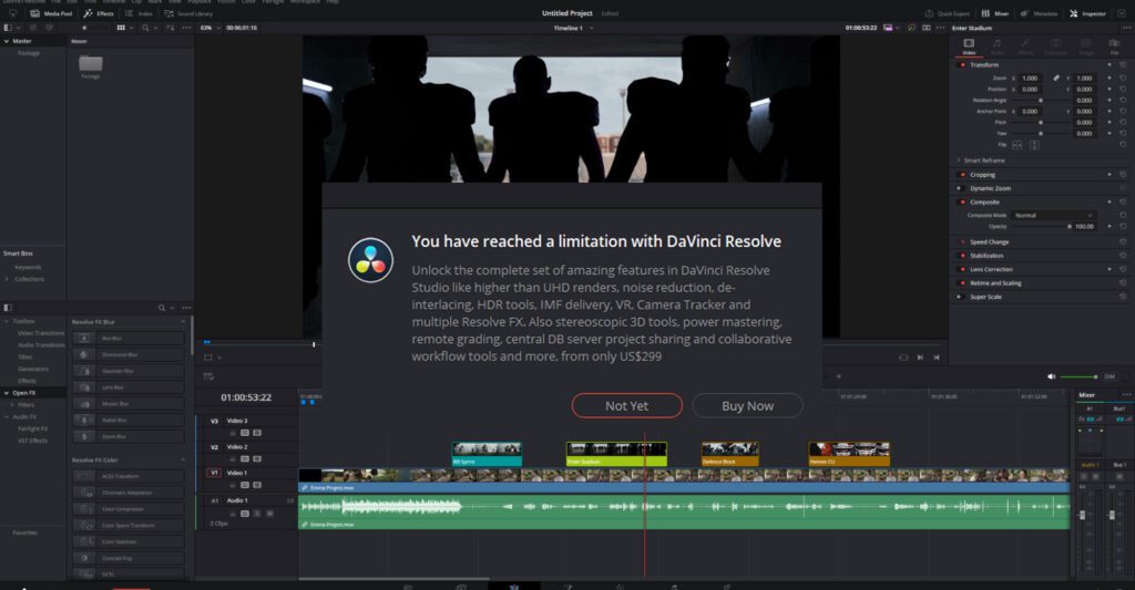 DaVinci Resolve vs DaVinci Resolve Studio - understanding the differences between the free version and studio