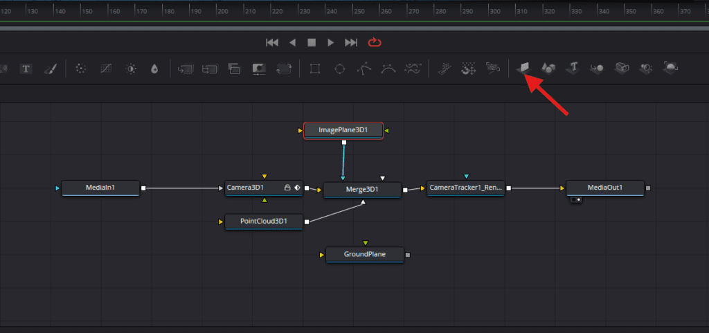 Screenshot of a node structure showing the Image Plane 3D node