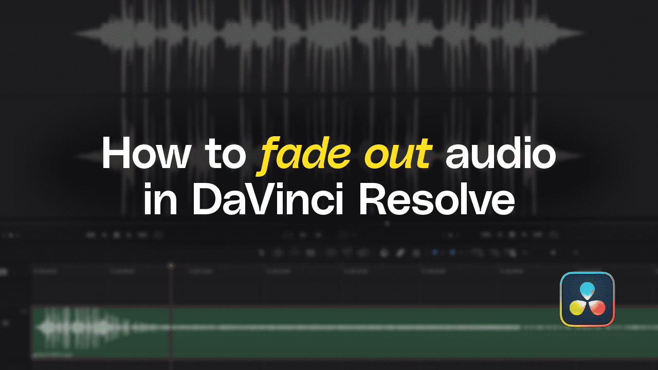 How to fade out audio in DaVinci Resolve