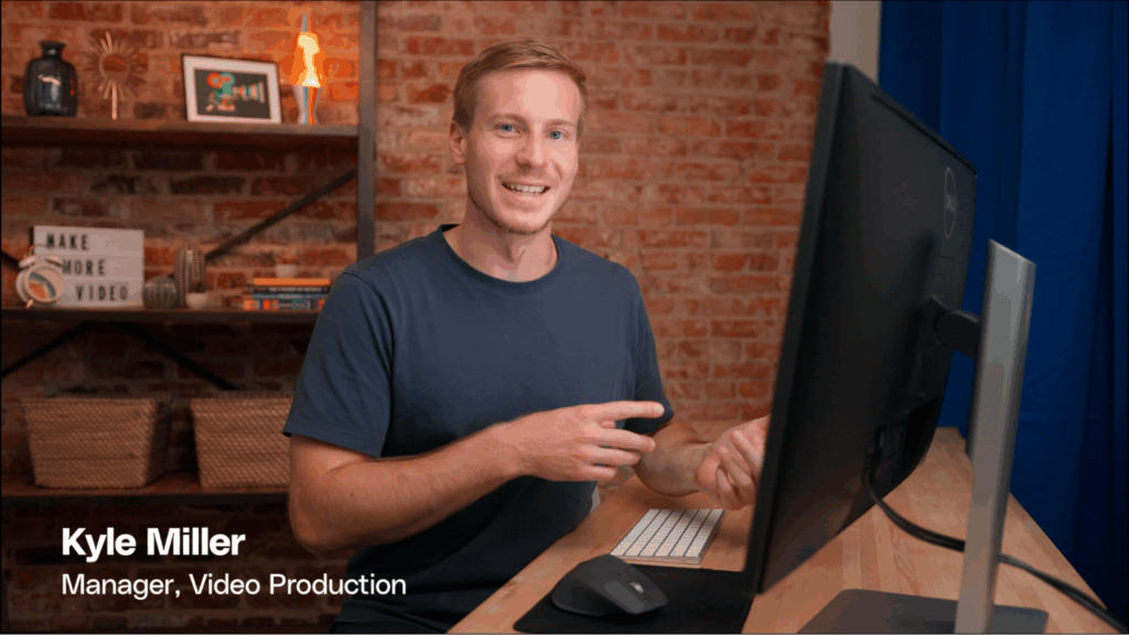 Screenshot of a video with a lower third graphic that was exported with an alpha channel.