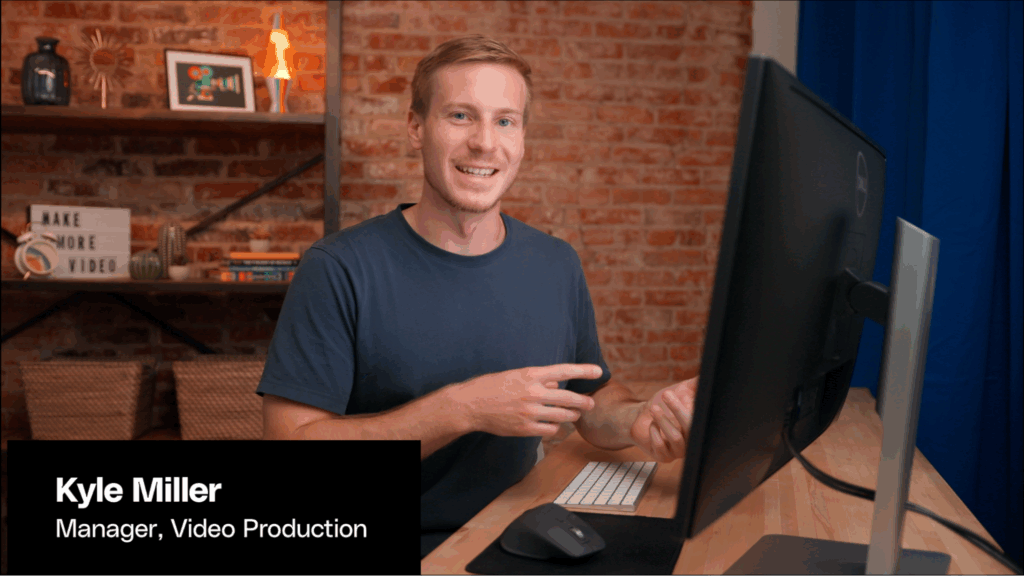 Screenshot of a video with a lower third graphic that was exported without an alpha channel.