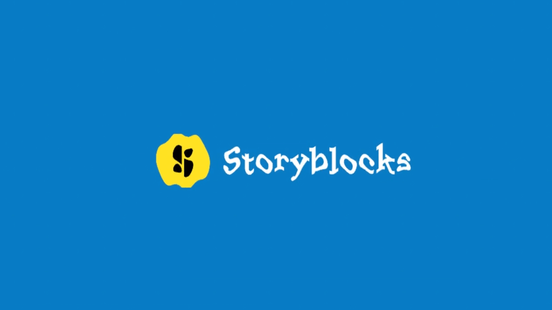 Screenshot showing the Storyblocks logo with the wave warp effect applied