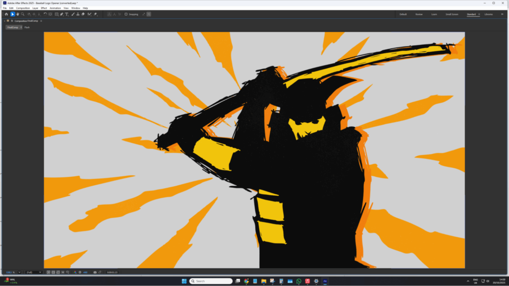 Screenshot showing a maximum fit view in After Effects