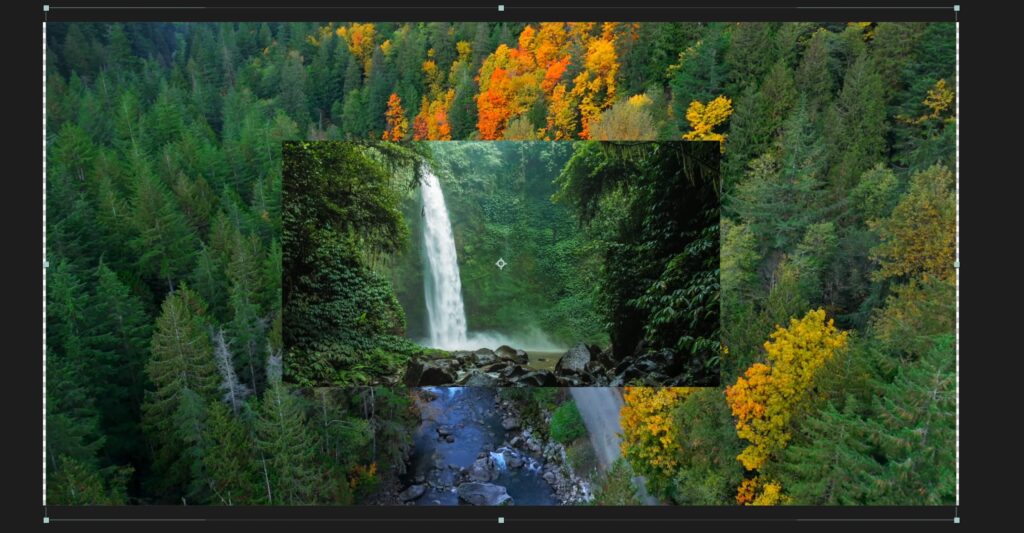 Screenshot of two clips in After Effects with the scale effect applied so the second frame shows on top of the first clip.