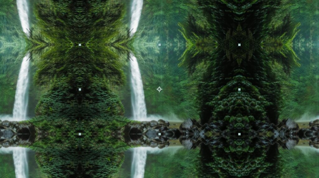 Screenshot showing a clip with CC RepeTile applied and Tiling set to Unfold in After Effects.