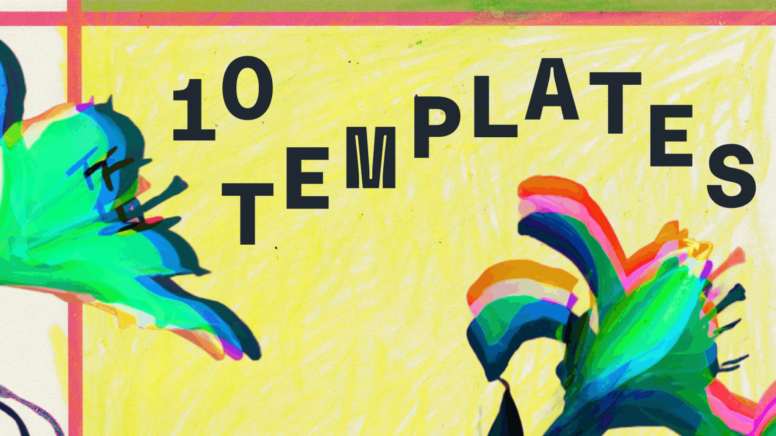 Colorful collage picture with title 10 Templates