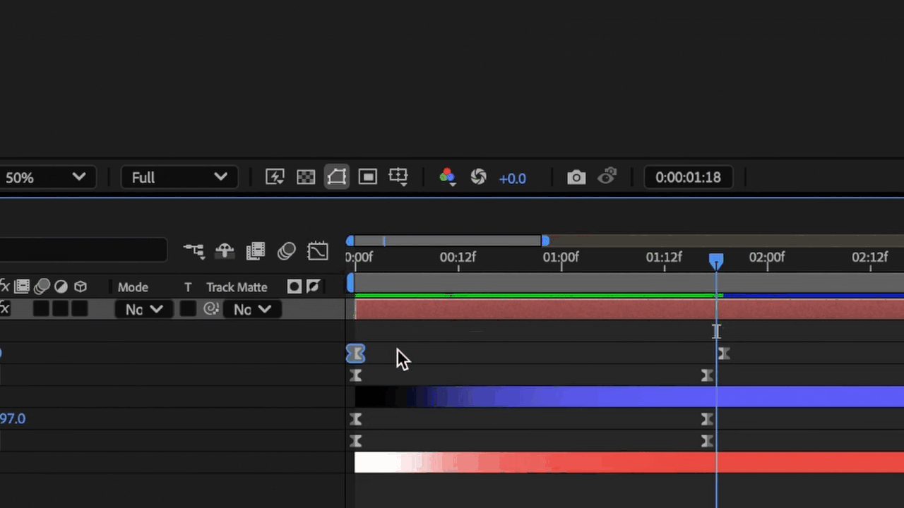 Animation showing a graph editor being adjusted in after effects