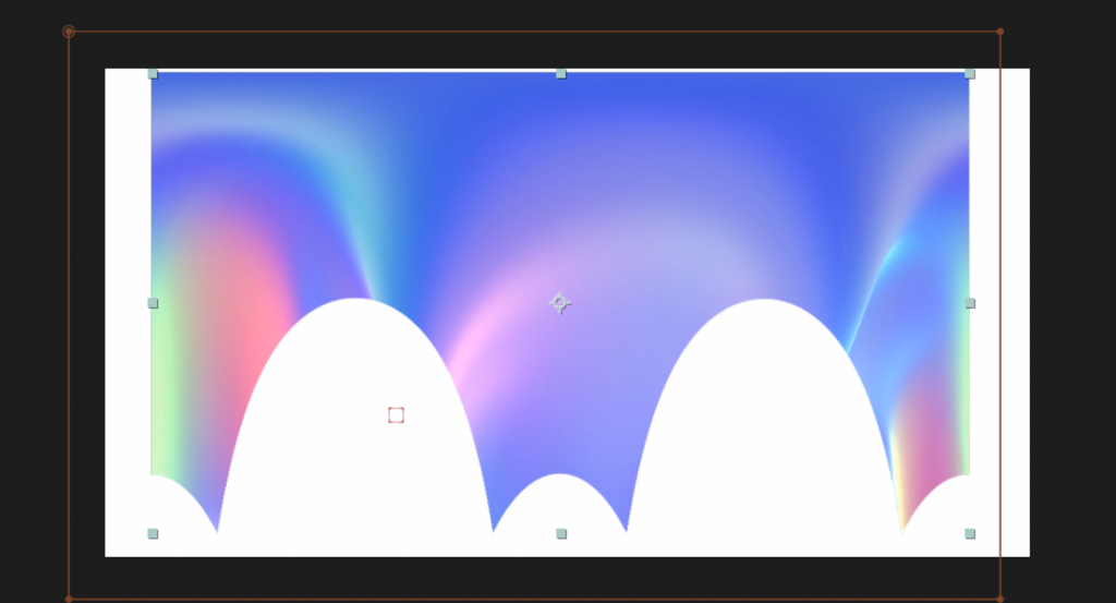 Screenshot showing an animated background with the polar coordinates effect applied with a polar to rect conversion and 100% interpolation.