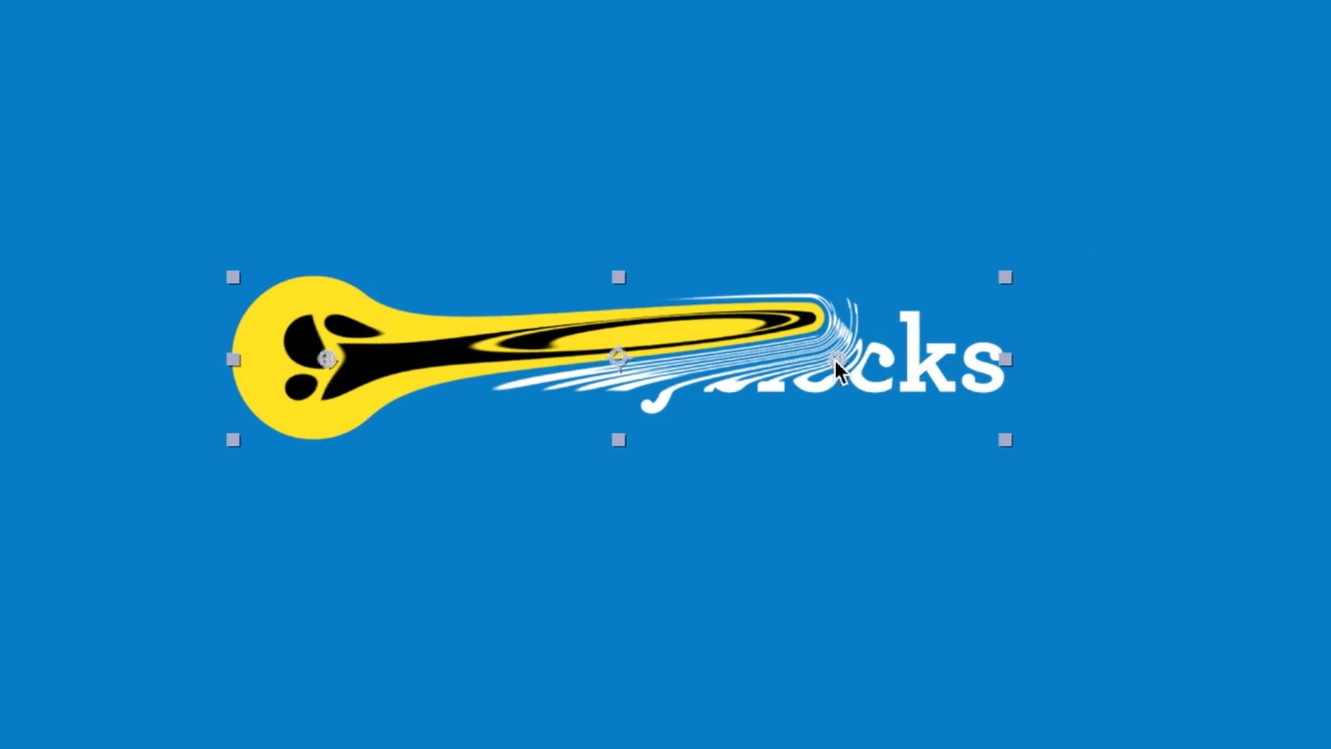 Animation showing the Storyblocks logo with the CC Smear effect applied