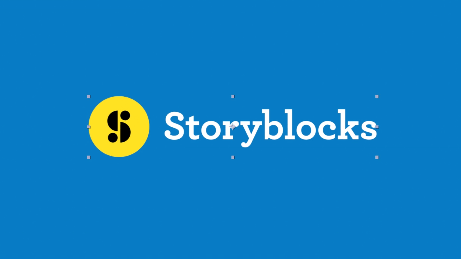 Screenshot showing the Storyblocks logo with the optics compensation effect applied