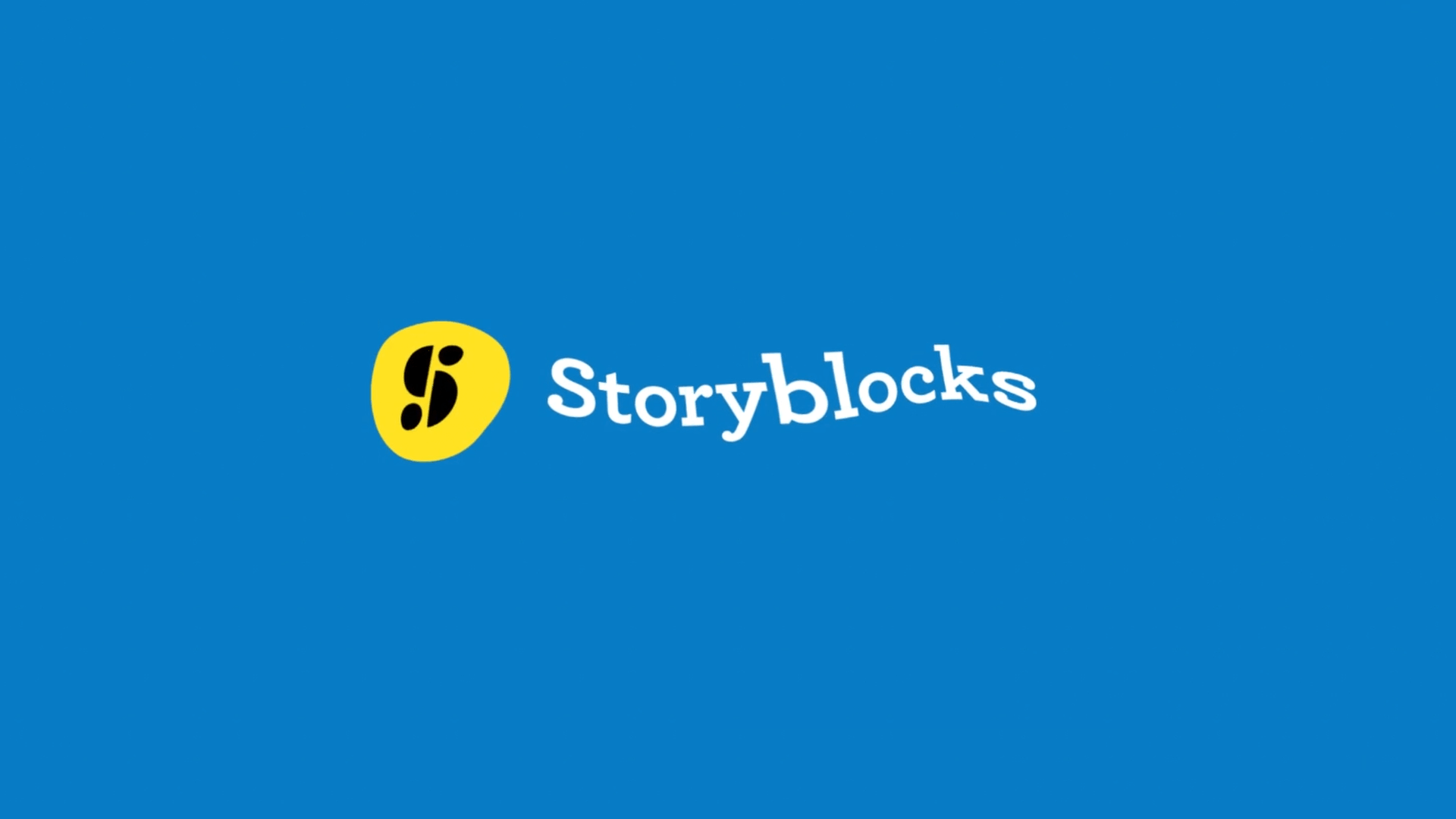 Screenshot showing the Storyblocks logo with the turbulent displace effect applied